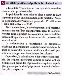 Manuel de géographie, classe de 5ème (Nathan 2005).Chapitre 10, «La diversité de l'Afrique», p. 197.