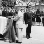 Obsèques de Roger Gavoury, le 3 juin 1961, dans l'enceinte de l'École de police d'Hussein-Dey à Alger.