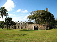 L'atelier sucrier de l'habitation Murat, à Marie-Galante.