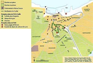 Oran 1962 - d'après Guy Pervillé, Atlas de la guerre d'Algérie (éd. autrement 2003)