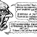 Papon à Bordeaux, le 15 octobre 1997 (Riss, «Le procès Papon», Charlie hebdo, hors-série n° 6, avril 1998).