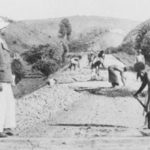 Construction de la voie ferrée Tananarive-Tamatave (vers 1908).