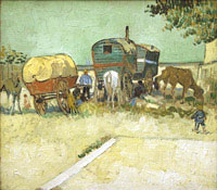 V. Van Gogh. Les roulottes, campement de bohémiens aux environs d’Arles