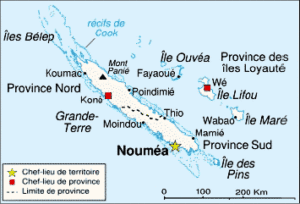La Nouvelle-Calédonie et ses provinces.