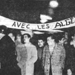 Manifestation pour l'ouverture de négociations en Algérie, le 27 octobre 1960, à Caen. (© Archives Ouest-France)