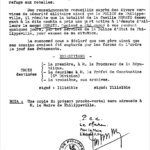 Un document faisant état de l'implication de la famille Mouats dans l'insurrection.