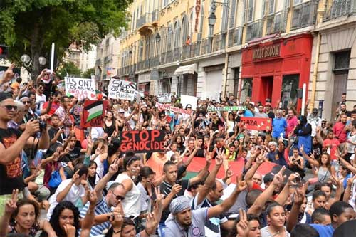 Manif de soutien aux Palestiniens à Toulon, le 20 juillet 2014 (Laurent Carratala)