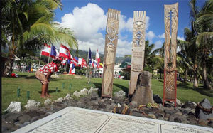 Monument dédié aux victimes des essais nucléaires dans le Pacifique, inauguré en juin 2014 à Papeete.