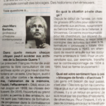 Interview publié le 1er février 2020 par le quotidien "Ouest-France"