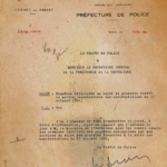 Lettre de transmission à l'Elysée, par Maurice Papon, de son rapport du 26 décembre 1961. © Archives nationales