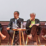 Catherine Teitgen-Colly, Mansour Kediri, Gilles Manceron et Hassan Remaoun le 30 mai 2022 au CRASC