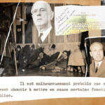 Le général de Gaulle, Maurice Papon (en bas à droite) et Bernard Tricot face au massacre du 17 octobre 1961. © Photo illustration Sébastien Calvet / Mediapart avec AFP