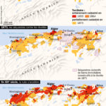 La création du cadastre en Algérie dès les années 1830 permet la colonisation foncière. Source : Légendes Cartographie @LegendeCarto