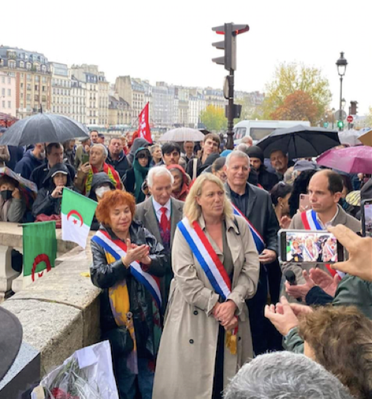 Des élues de Europe-Ecologie les Verts et de la France insoumise et des représentants de la CGT et du Parti socialiste