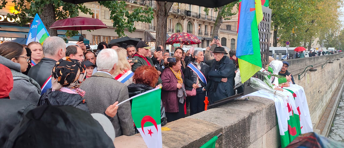 Samia Messaoudi (Au nom de la mémoire), Annie Lahmer (EELV) et Gilles Manceron (LDH)